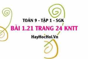 Bài 1.21 trang 24 Toán 9 tập 1 Kết nối tri thức SGK